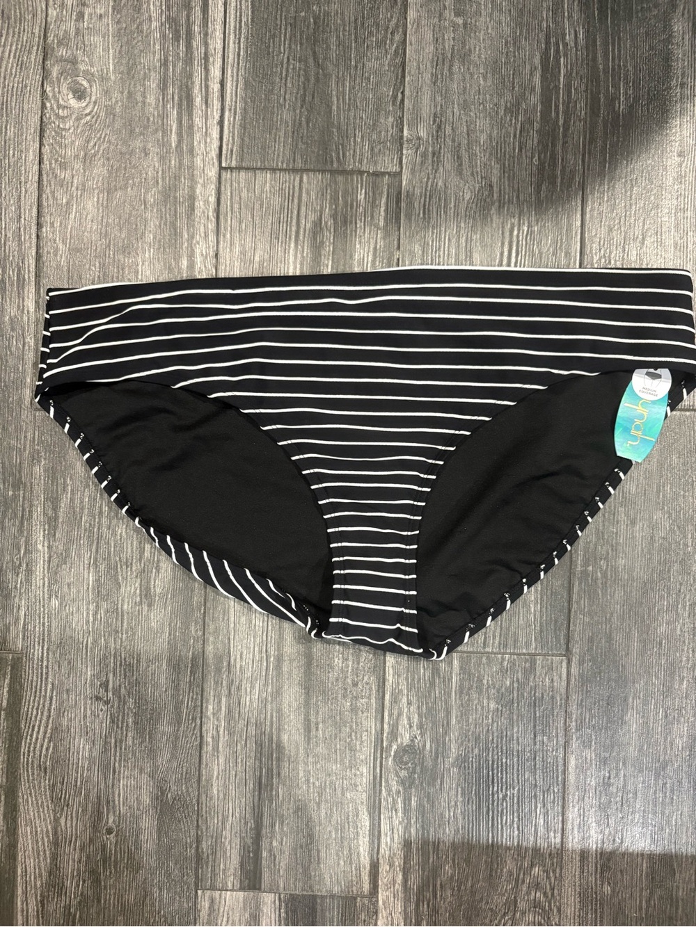 Black & White Striped Women’s Bikini Bottom